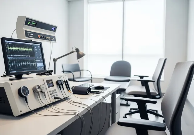 Professional polygraph and lie detector testing room in Guildford
